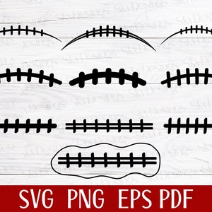 Football Laces Svg Bundle, Football Clipart, Football Svg Files, Football Silhouette, Football Stitch Svg, Football Laces Cut File, Cricut