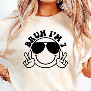 Bruh j'ai 7 ans SVG, 7e anniversaire de garçon, Svg d'anniversaire de garçon, 7e anniversaire de garçon chemise Svg, 7 ans Svg, septième anniversaire de garçon Svg, anniversaire de Bruh