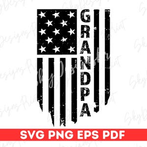 Abuelo SVG, Abuelo con bandera estadounidense afligida Svg, Abuelo con camisa Svg, Abuelo Svg, Día del padre Svg, Patriótico Svg, Bandera de EE. UU. Svg, Png