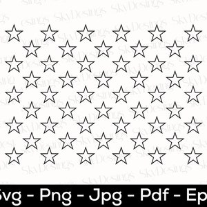 50 étoiles SVG, drapeau américain étoiles Svg, drapeau des États-Unis d'Amérique étoiles cliparts, Union 50 étoiles svg, étoile, 50 fichiers Svg étoiles pour Cricut