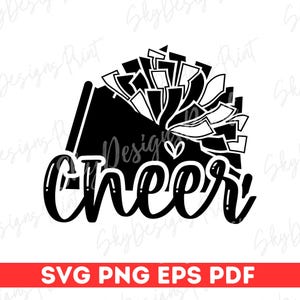 Cheer SVG PNG, Pom Pom and Megaphone SVG, Cheerleader Svg, Cheer Shirt Svg, Cheer Mom Svg, Cheer Coach Svg, Cheer Squad Svg,Cheerleading Svg