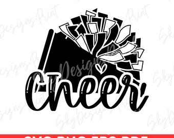 Cheer SVG PNG, Pom Pom and Megaphone SVG, Cheerleader Svg, Cheer Shirt Svg, Cheer Mom Svg, Cheer Coach Svg, Cheer Squad Svg,Cheerleading Svg