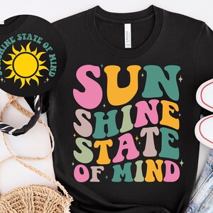 Sunshine State of Mind PNG SVG, retro zomer SVG png, populaire trendy zomer, Sunshine SVG png, preppy zomer ontwerp png, zomershirt SVG