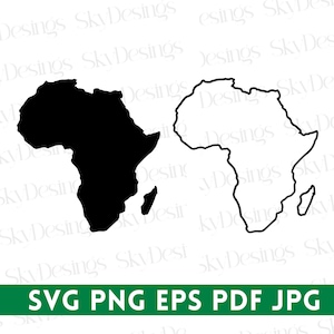 Africa SVG, Mappa Africa SVG, Africa Shape Svg, Africa Outline Svg, Africa Cut Files, Africa Clipart, Africa Vector, Africa Continente Svg