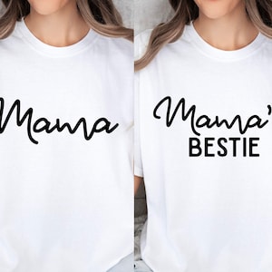 Mama en Mama's Bestie SVG, moeder en dochter SVG, Mama en ik SVG, Mama mini SVG, meisje mama SVG, mama's meisje SVG, Moederdag SVG, PNG