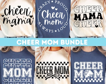 Cheer Mom SVG Bundle: Cheerleader Shirt Designs (Digital Download)