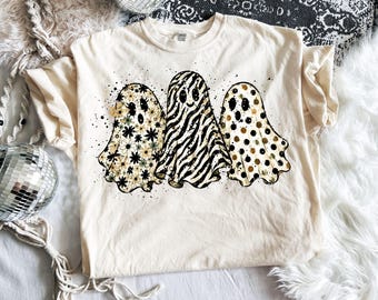 Cute Ghost Halloween Trio PNG, Girly Ghost Png, Summerween, Trendy Boutique Shirt, Coquette Design, Spooky Season Tee, Digital Download