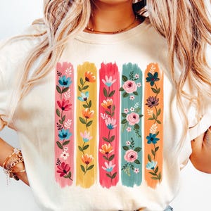 Boho Floral Doodle Brushstroke PNG: Summer Wildflowers (Digital Download)