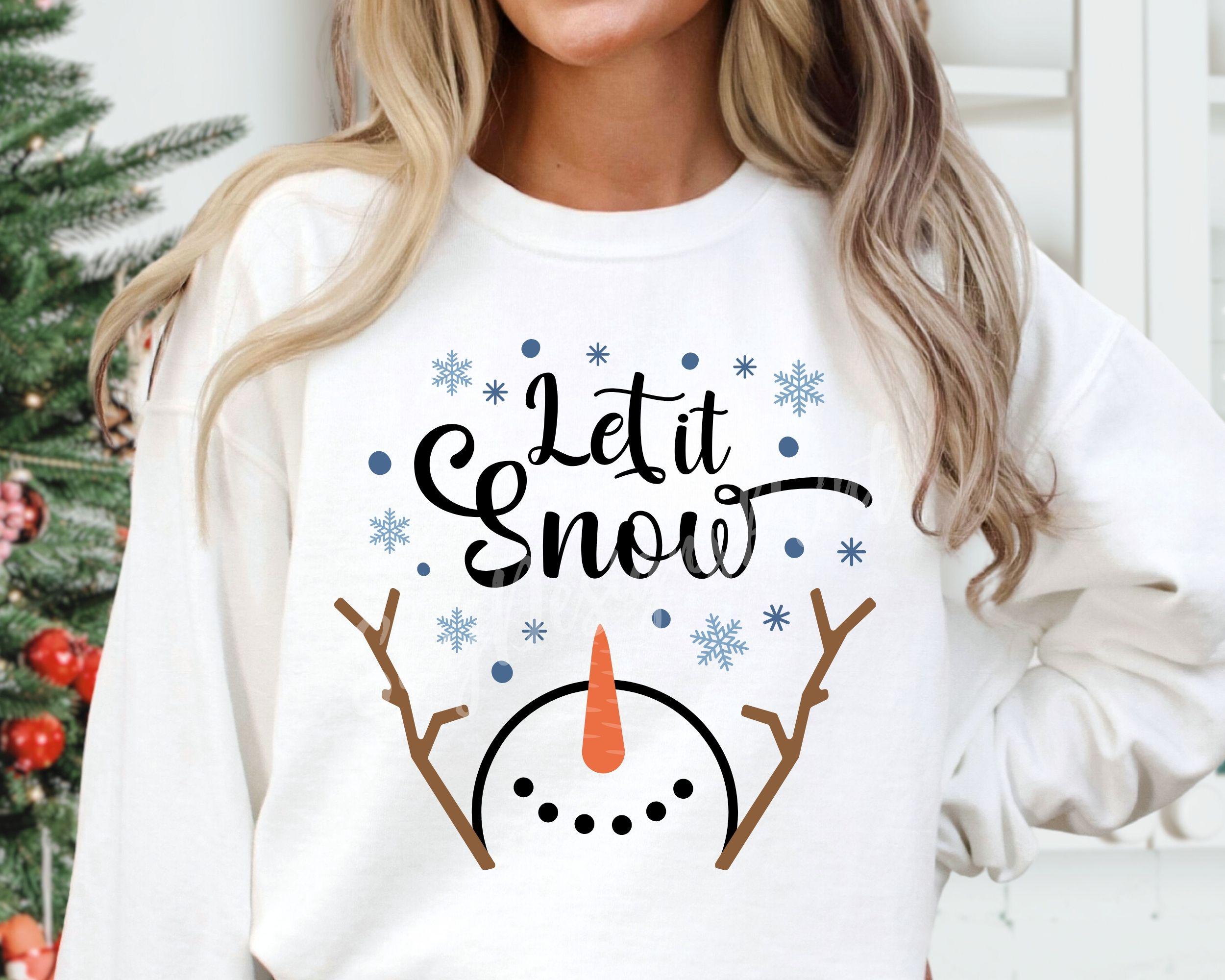 Pull De Noël Fille XS Well Worn 'Let It Snow' - Gris Flocons Manches Longues