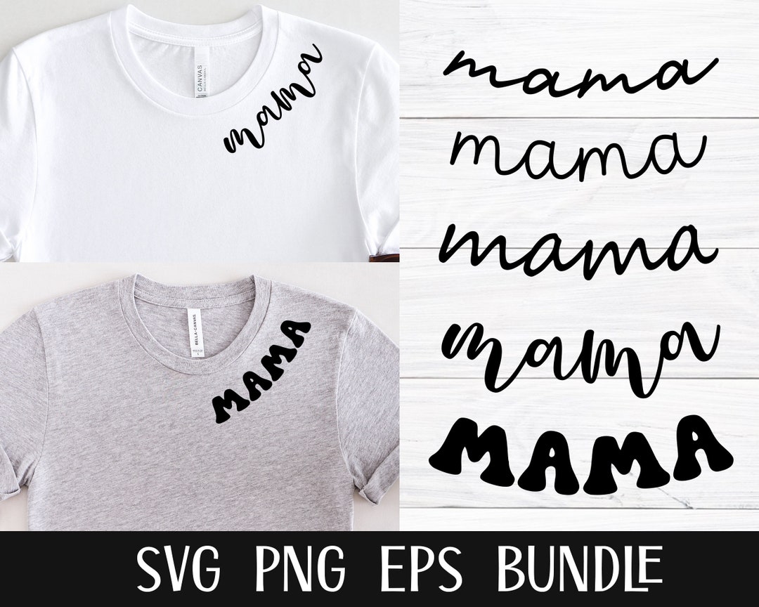 Mama Collar SVG PNG, Curved Mama Svg, Mama Shirt Collar Svg, Mama ...