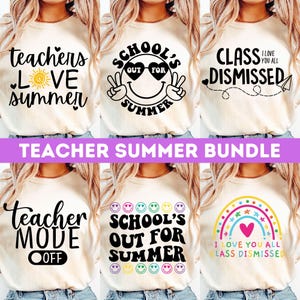 Paquete de maestros SVG PNG, fin de año escolar Svg, verano de maestros Svg, último día de clases, camiseta de maestro Svg, vacaciones de verano Svg, estudiante Svg, Png