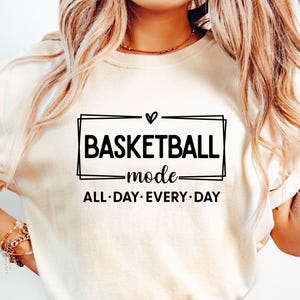Basketball Mode SVG: Game Day Vibes, Mom Shirt Design (Digital Download)