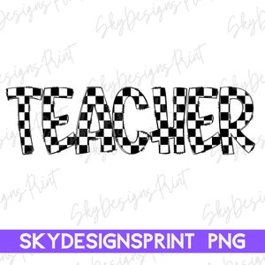 Checkered Teacher PNG, Teacher Png, Teacher Shirt Png, Retro Teacher Png, Teacher Life Png, Funny Teacher Png, Teacher Checkered Png