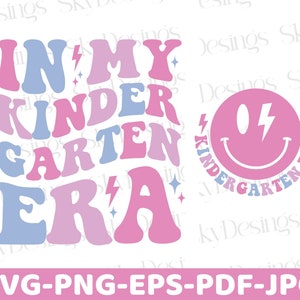 In mijn kleuterschool tijdperk SVG PNG, kleuterschool SVG, kleuterschool tijdperk SVG, kleuterschool shirt SVG, kleuterjuf SVG, terug naar school SVG