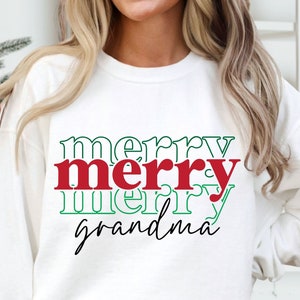 Joyeux grand-mère SVG, Svg Noël grand-mère, grand-mère Svg, grand-mère chemise Svg, Svg Noël, chemise de Noël, Svg ambiance Noël, grand-mère Png