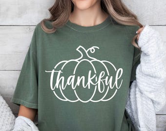 Thankful Pumpkin SVG: Thanksgiving Fall Sign (Digital Download)