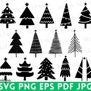 Albero di Natale SVG, Pacchetto Svg dell'albero di Natale, Albero di Natale Svg, Clipart di Natale, Albero di Natale Png, File tagliati dell'albero di Natale Svg Png