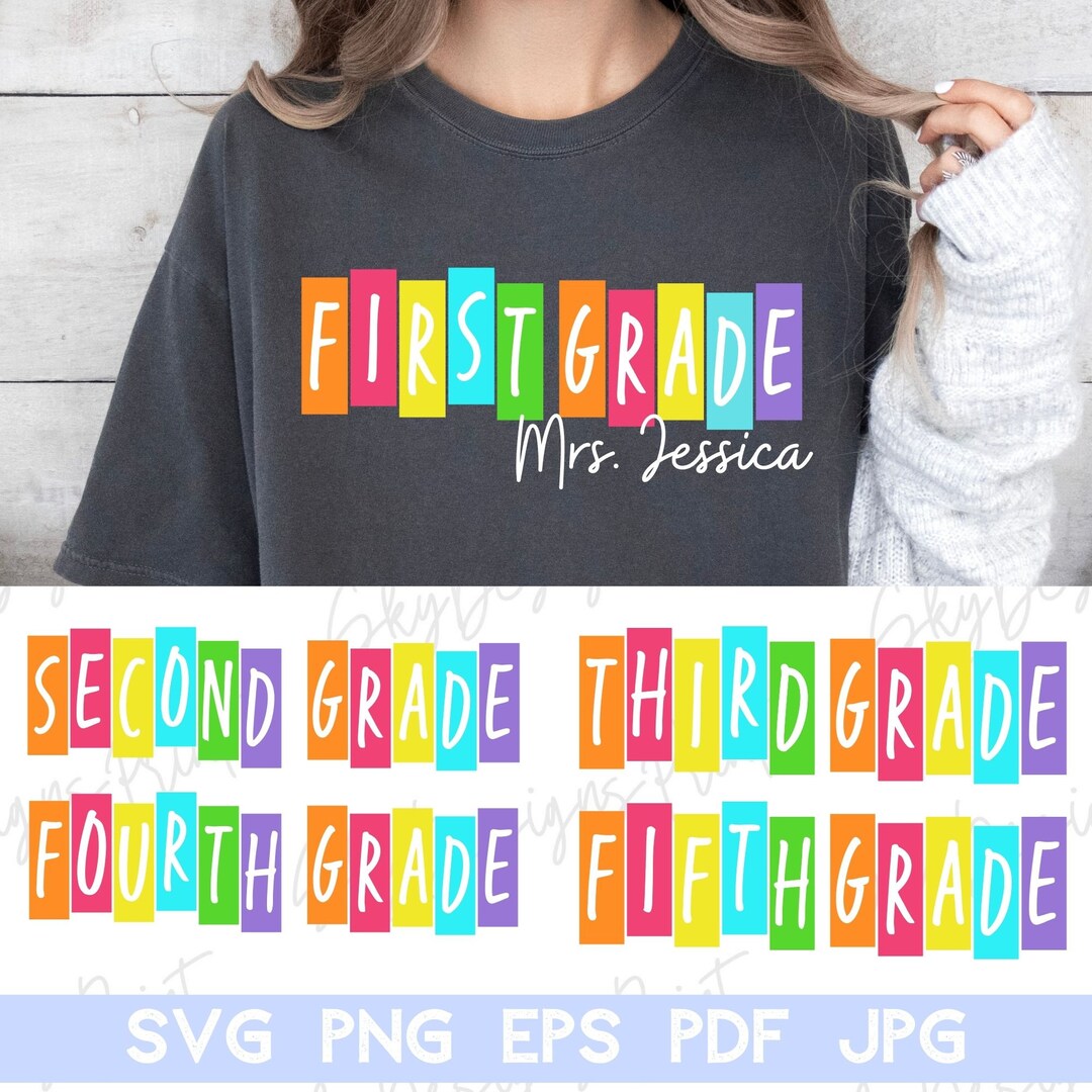 Back to School Bundle SVG PNG, Pencil Rainbow Png, Teacher Svg, Hello ...