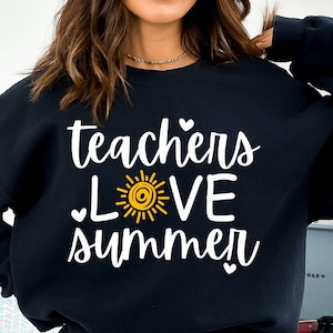 SVG "A los profesores les encanta el verano", SVG de fin de curso, SVG de verano para profesores, SVG de camiseta para profesores, SVG de vacaciones para profesores, SVG de fin de curso, SVG de vacaciones de verano