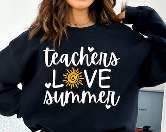 SVG "A los profesores les encanta el verano", SVG de fin de curso, SVG de verano para profesores, SVG de camiseta para profesores, SVG de vacaciones para profesores, SVG de fin de curso, SVG de vacaciones de verano