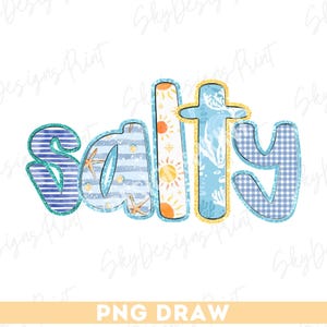 Salty PNG, Trendy Summer Png, Summer Shirt Design, Summer Png, Beach Png, Preppy Summer, Summer Sublimation, Summer Vibes Png, Retro Summer