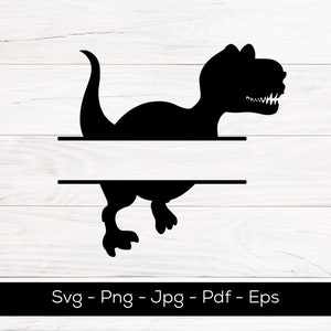 Dinosaurier SVG, Dinosaurier Split Monogramm SVG, Dinosaurier Name Rahmen SVG, Dinosaurier Geburtstag SVG, Kinder Dinosaurier SVG, kleiner Junge SVG, Junge Shirt SVG, Dxf