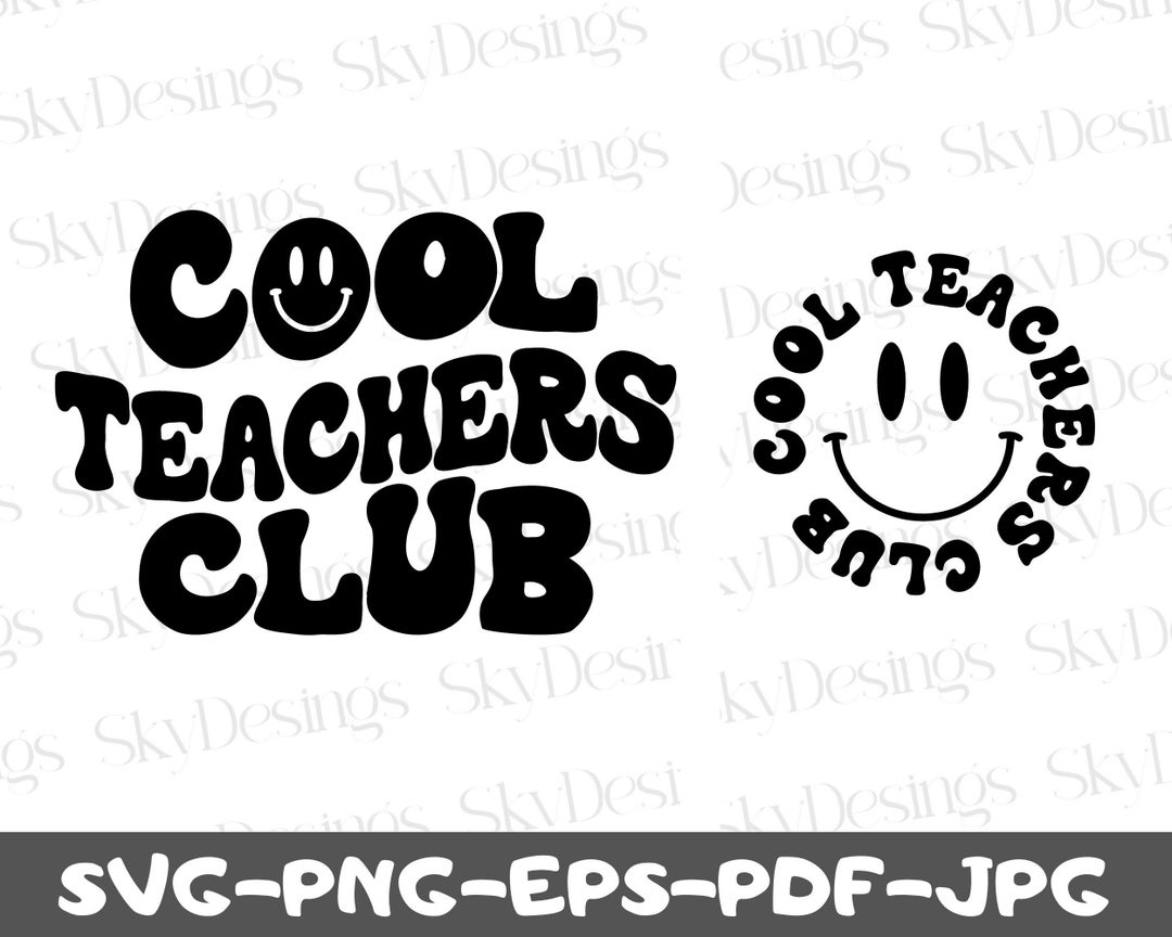 Cool Teachers Club SVG, Retro Teacher Design (digital Download) - Etsy