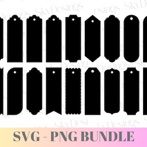 Zakładka SVG, Szablon zakładki SVG, Tagi etykiet zakładek, Zakładka do wydruku, Pakiet zakładek SVG, Szablony zakładek dla Cricut