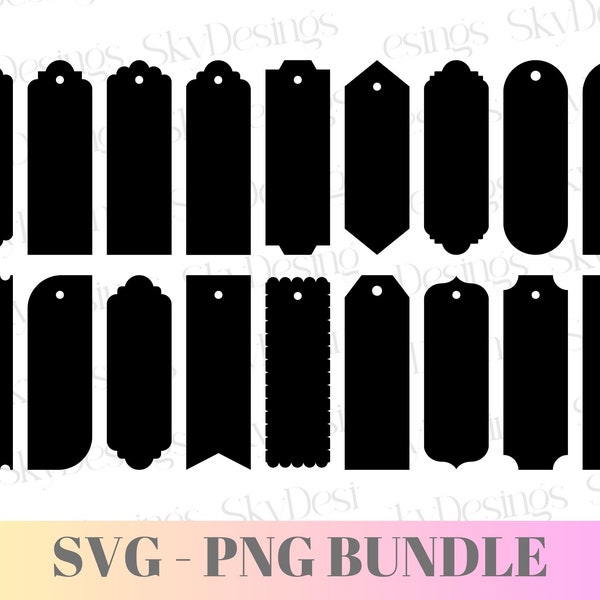 Signet SVG, signet modèle Svg, étiquettes d’étiquette de signet, signet imprimable, signet Bundle Svg, modèles de signet pour Cricut