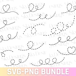 Stippellijn Svg, stippellijnen Svg, stippellijn Clipart, reizen Svg, Route Svg, stippellijn Svg, hart stippellijn Svg, stippellijn Doodles