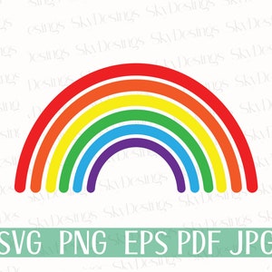 Arco-íris Svg, Arco-íris Clipart, Arco-íris Png, Arco-íris Colorido Svg, Arco-íris para Crianças, Aniversário, Arquivos Arco-íris Svg, Arquivos de corte Cricut, Silhueta