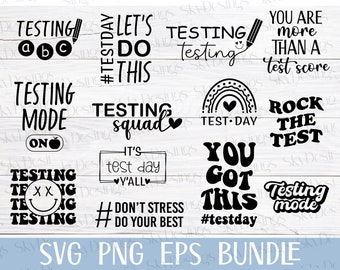 SVG-bundel testen, testdag SVG, testen SVG, leraar SVG, leraar shirt SVG, testen coördinator shirt SVG, testen quotes, testen png