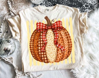 Preppy Fall Pumpkin PNG, Coquette Autumn Png, Striped Pumpkin Png, Thanksgiving Png, Pumpkin Spice Png, Leopard Plaid, Dots