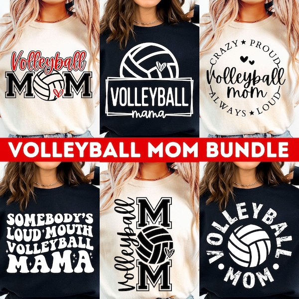 Volleybal moeder SVG-bundel, volleybal Svg, volleybal moeder PNG, volleybal moeder shirt Svg, volleybal Mama, Game Day Svg, volleybal shirt Svg