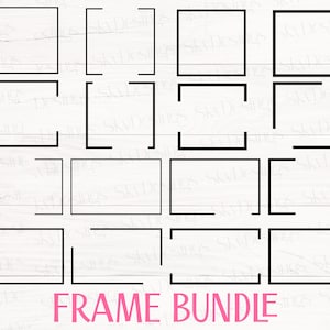 Quadrat und Rechteck SVG Bundle, Rahmen svg, quadratisches svg, Rechteck svg, geteilter quadratischer Rahmen svg, Halber Rahmen svg, Rahmen Clipart, svg Cut-Datei