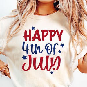 Happy 4th of July SVG, 4th of July Svg, July 4th Svg, Fourth of July Svg, USA Flag Svg, Patriotic, Independence Day Shirt, Cut File Cricut