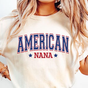 Nana americana SVG, 4 de julio Svg, 4 de julio Nana SVG, Camiseta americana Svg, Patriótico, Día de la Independencia, Camiseta Nana 4 de julio Svg