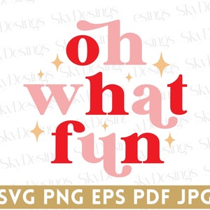 Oh What Fun Retro SVG, Retro Christmas SVG, Koszulka świąteczna SVG, Wesołych Świąt SVG, Sezon świąteczny SVG, Święta, Zima SVG, Retro SVG