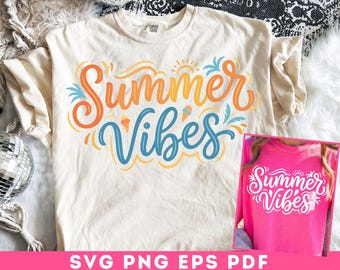 Summer Vibes Shirt SVG, Summer Vibes PNG, Sunkissed Svg, Summer Shirt Svg, Beach Svg, Vacation Svg, Summer Svg, Summer Time Svg
