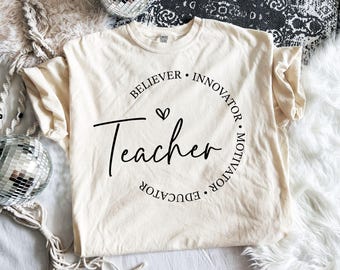 Believer Innovator Motivator Educator SVG, Teacher Svg, Teacher Shirt Svg, Teacher Appreciation Svg, Teacher Life Svg, Back to School Svg