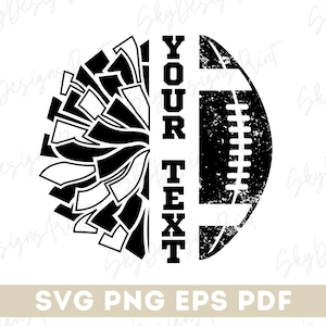 Football SVG, SVG cheer, personnalisé, cheer maman Svg, football maman Svg, Svg de pom-pom girl, pom-pom girl Svg, football et cheer monogramme Svg