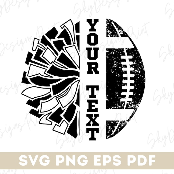 Football SVG, Cheer SVG, Personalized, Cheer Mom Svg, Football Mom Svg, Cheerleader Svg, Cheerleading Svg, Football and Cheer Monogram Svg
