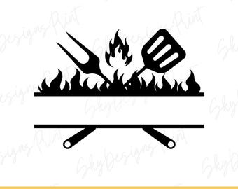 Grilling SVG, BBQ Svg, Grill Monogram Svg, Grill Master Svg, Grill Dad Svg, Chef Svg, Barbecue Svg, Bbq Grill Svg, Png, Cut Files For Cricut