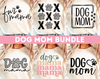 Hond moeder SVG bundel, hond mama SVG, hond moeder SVG, hond moeder shirt SVG, hondenliefhebber SVG, pootafdruk, bont mama SVG, hondenliefhebber shirt SVG, hond shirt SVG
