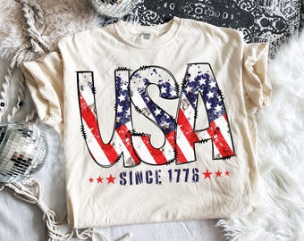 Camiseta gráfica patriótica de EE. UU. desde 1776, PNG retro del 250 aniversario de EE. UU. (descarga digital)