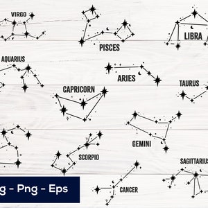 Stern Sternbild Konstellation SVG PNG, Sternzeichen SVG, Sternzeichen SVG, Horoskop SVG, Cricut SVG Cutting-Dateien, Sternbild, Sternzeichen svg