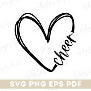 Cheer hart SVG, Cheer Svg, Cheer Mom Svg, Cheer Shirt Svg, Cheerleading Svg, cheerleader, Cheer Coach Svg, Cheer Life Svg, Cheer Squad Svg