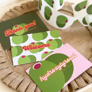 Olive Tree Waterless Beauty Notecards and Stickers -Set of 60 -  Variety Pack - Oliveda Business - Appreciation - Olive Tree People