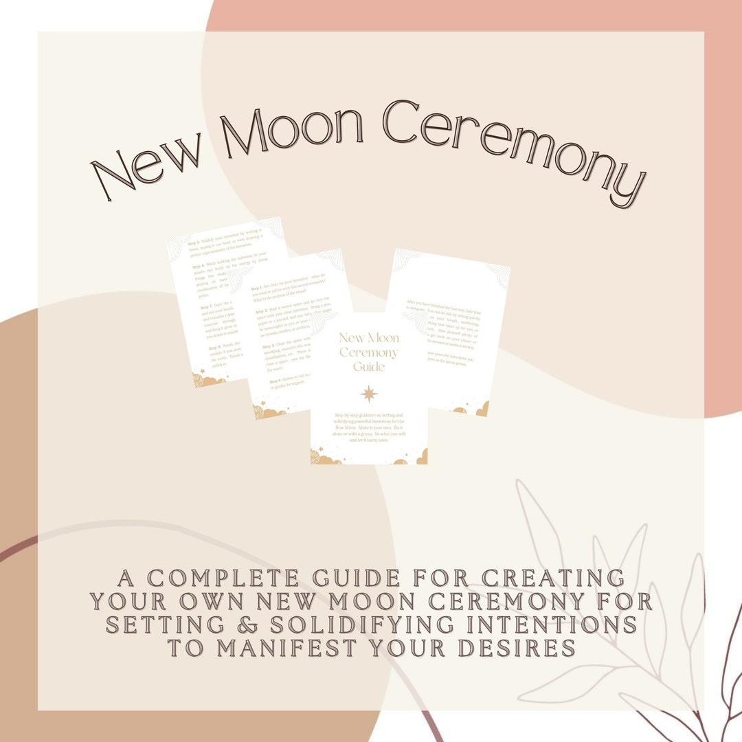 Printable Guide for New Moon Ceremony Manifestation Etsy