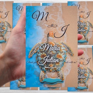 Sea Turtle Wedding Favor: Beach Wedding Bottle Opener Magnet